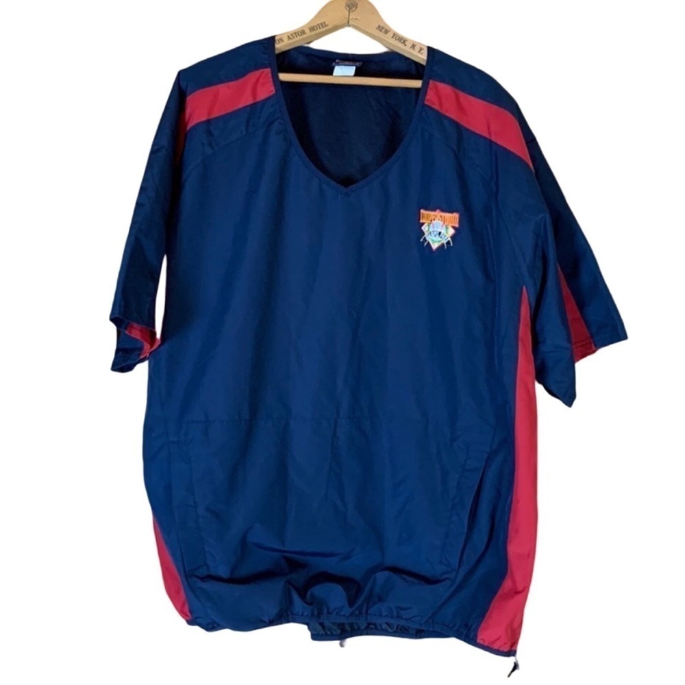 Cooperstown Dream Park short sleeve windbreaker jacket Size XL Blue